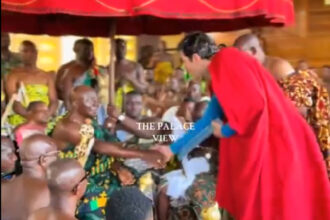 Tall Clark with the Asantehene